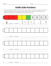 Help Your Students Experience Fractions With Unifix Cubes Students Will Record Multi Colored Sticks Of Unifix Cubes Both Fractions Unifix Cubes Math Fractions