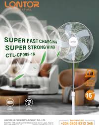Lontor 16 Inch Rechargeable Standing Fan-CTL-CF099-16