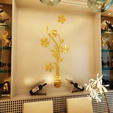 Choose from a huge range of mirrors in a wide variety of shapes and sizes. Heying Mirror Flower Vase 3d Crystal Acrylic Diy Wall Stickers Murals For Entranceway Living Bedroom Dining Room Decor Home Decoration 15 75 39 37 Gold Buy Online In Bermuda At Desertcart Productid 54595133