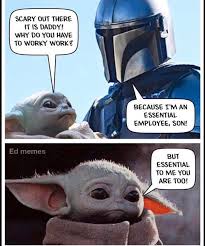 Ok, so he's not actually baby yoda. Maitlynn On Twitter I Know My Quarantine Brain Is Out In Full Force Today Because I Had Actual Tears Welling Up Over This Baby Yoda Meme And Boris Actually Had To Console