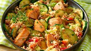 Leichtes Alltagsgericht Lachspfanne Mit Zucchini Rezept Einfache Gerichte Alltagsgerichte Rezepte