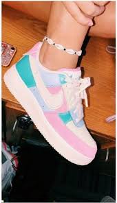 Colorblock Airforce Ones Aesthetic Shoes Everyday Shoes Custom Nike Shoes