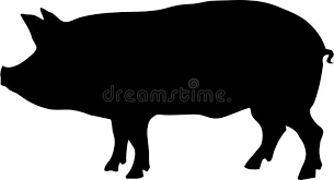 Contour Of Pig Vector Illustration Ad Pig Contour Illustration Vector Ad Pig Silhouette Animal Silhouette Pig Art