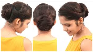 This works on lobs and medium bobs, where the hair is long enough to be put into this updo. 2 Min Easy Bun Hairstyle For Medium Hair Diy Quick Hairstyle For School College Work Youtube