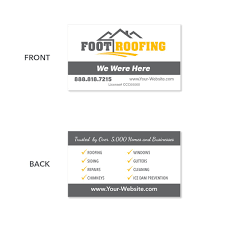 Simple iconic roofing service business card. Roofers Business Card Design Customized For You High Quality Print Footbridge Marketing