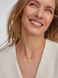 Scott Cross Necklaces White Opal Cross Kendra Scott Cross Pendant Necklace  In White Kyocera Opal