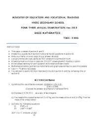 Determine the coordinates of the midpoint of a line segment. Doc Basic Mathematics Form Four Examination Paper Mnyamisi Mbago Academia Edu