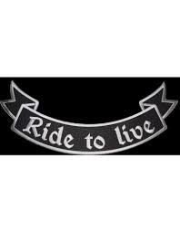 Pull needle out with your outside hand and back down through patch and leather. Ride To Live Patch Badgeboy