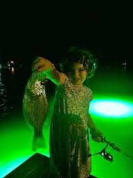 Hydro Glow Underwater Dock Lights And Your Granddaughter Make For A Fun Time Dock Lighting Underwater Lights Fishing Lights