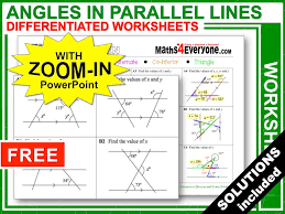 Learn vocabulary, terms and more with flashcards, games and other study tools. Angles In Parallel Lines Worksheets With Answers Teaching Resources