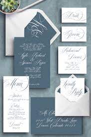 Dusty Blue Wedding Slate Blue Wedding Blue And Grey Wedding Calligraphy I Fun Wedding Invitations Affordable Wedding Invitations Wedding Invitation Packages