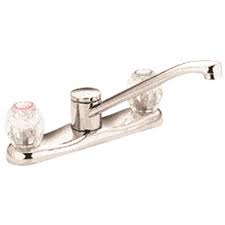Single hole kitchen faucet with two handles. Moen Part 7900 Moen Chateau Single Hole Two Handle Standard Kitchen Faucet No Side Spray In Chrome Two Handle Kitchen Faucets Home Depot Pro