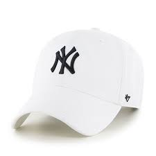 Ny Yankees White Blackdad Hat Velcro Strap Cappelli