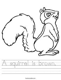A Squirrel Is Brown Worksheet Squirrel Coloring Page Coloring Pages Squirrel