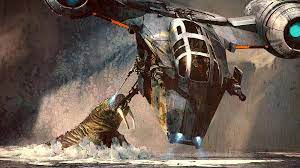 The Mandalorian Episode 1 End Credits Art 1920x1080 Wallpaper Mandalorian Star Wars Wallpaper Star Wars Facts