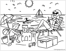 Barbie and her pink shoes: Fancy Beach Coloring Pages Nature Seasons Coloring Pages Coloring Pages For Kids And Adults