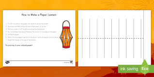 Cut a 1 in (2.5 cm) strip from 1 of the short ends. Make A Lantern Paper Craft Chinese New Year