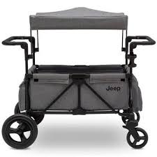 Jeep Wrangler Stroller Wagon With Included Car Seat Adapter By Delta Children Gray In 2020 Stroller Double Strollers Baby Car Seats