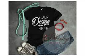 Mockup Black T Shirt Mockup Dog Lover Black Tshirt Mock Up 140138 Mockups Design Bundles Shirt Mockup Tshirt Mockup Mockup Free Psd
