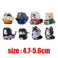 Neue 8 Pcs Anime Naruto Figuren Modell Spielzeug Cartoon Mini Kawaii Katze  Version Sasuke Action Figure Puppe Anzug Spielzeug für kinder Geschenk -  AliExpress