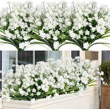 Check spelling or type a new query. Buy Artbloom 8 Bundles Outdoor Artificial Fake Flowers Uv Resistant Shrubs Plants Faux Plastic Greenery For Indoor Outside Hanging Plants Garden Porch Window Box Home Wedding Farmhouse Decor White Online In Hungary
