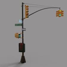 Traffic Light Game And Vfx Ready 3d Model Traffic Light Light Games 3d Model