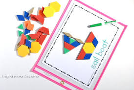 Tangrams are ancient chinese puzzles, great for building reasoning, geometry, and fine motor skills. Free Summer Pattern Blocks Printable Mats Stay At Home Educator