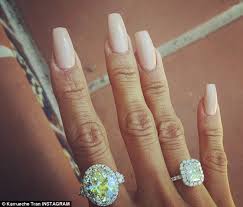 Maybe you would like to learn more about one of these? Chris Brown S On Off Girlfriend Karrueche Tran Brandishes Two Massive Diamond Rings Daily Mail Online