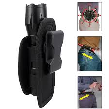 Flashlight Holster Belt Carry Case Flashlight Pouch Holster For Duty Belt Holder With Molle System 360 Degree Rotatable Clip Hunting Bags Aliexpress