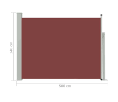Check spelling or type a new query. Vidaxl Patio Retractable Side Awning 55 1 X196 9 Brown Vidaxl Com