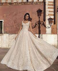 Jaw Dropping Geometric Lace With A Beautiful Shimmer In This Gorgeous A Line Anabella Gown From Vi Dream Wedding Dresses Wedding Dress Couture Wedding Dresses