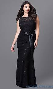 Lace And Sequin Floor Length Plus Prom Dress Black Lace Prom Dress Bridesmaid Dresses Plus Size Long Black Dress Formal