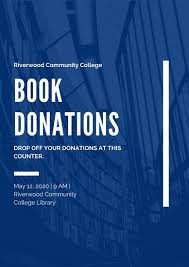 Blue And White Simple Library Signs Poster College Poster Poster Template College Books