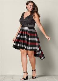 Plus Size Lace Stripe Cocktail Dress Venus Plus Size Dresses Plus Size Cocktail Dresses Cocktail Dresses With Sleeves
