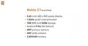 Puccy 3 pack screen protector film, compatible. Nokia C1 Entry Level Android Go Phone Without 4g Support Launched Price Specifications 91mobiles Com