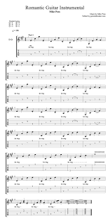 Mike Poss Romantic Guitar Instrumental Tab Electric Guitar Tab Pdf Guitar Tab Guitar Pro Tab Down Guitar Tabs Guitar Tabs Songs Guitar Chords For Songs