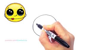 Easy things to draw website. Thankful Emoji How To Draw Draw So Cute Eyes Step By Step Easy Video Dailymotion