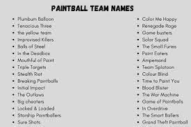 We did not find results for: Paintball Team Names 250 Catchy Pro Paint Ball Player Names