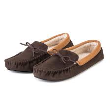 Totes Mens Suedette Moccasin Slippers Totes Isotoner