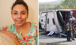 British teenager recalls how she crawled out of Spain bus wreckage