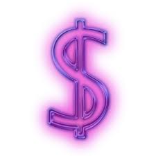 Money coin and paper cash icon flat set isolated vector illustration. Tumblr Neon Neonpurple Purple Light Sticker By A