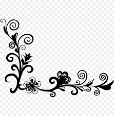 Check spelling or type a new query. 18 Flower Corner Vector Corner Design Clipart Black And White Png Image With Transparent Background Toppng