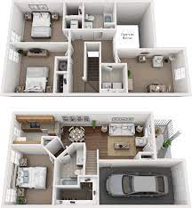 House design 10×13 with 3 bedrooms full plans. 3 Bedroom 2 Bath W Den 1360 Square Feet Small House Layout Modern House Plans 3d House Plans