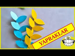 Youtube Kagittan Cok Basit Yontemle Yaprak Yapimi Sus Yaprak Youtube
