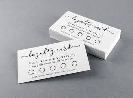 These cards bear the professional information and contact details of the card holder and are left or. Printable Loyalty Card Template Simple Reward Punch Card Etsy