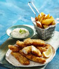 Golden Fish Goujons With Handmade Chips And Homemade Tartare Sauce Fish Goujons Recipes Food