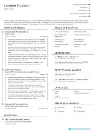 The cv example above shows you the basic format of a cv, and the type of content you can include when you have no experience. Bank Teller Resume Examples Updated For 2021