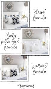 Euro shams also serve a purpose on the bed: How To Arrange Pillows On A Queen Bed Five Simple Formulas That Work Driven By Decor