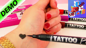 Felt tip pens are marker pens with a small size coloring tip. Testing Four Tattoo Pens Temporary Tattoo Demo Youtube
