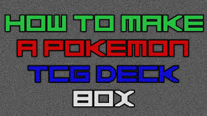 That's why getting a real one is always recommended. How To Make A Pokemon Card Deck Box Youtube